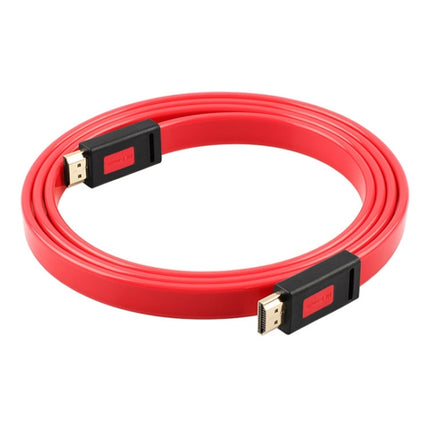 ULT-unite 4K Ultra HD Gold-plated HDMI to HDMI Flat Cable, Cable Length:1m(Transparent Red)-garmade.com