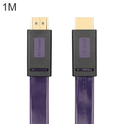 ULT-unite 4K Ultra HD Gold-plated HDMI to HDMI Flat Cable, Cable Length:1m(Transparent Purple)-garmade.com
