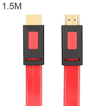ULT-unite 4K Ultra HD Gold-plated HDMI to HDMI Flat Cable, Cable Length:1.5m(Transparent Red)-garmade.com