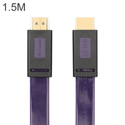 ULT-unite 4K Ultra HD Gold-plated HDMI to HDMI Flat Cable, Cable Length:1.5m(Transparent Purple)-garmade.com