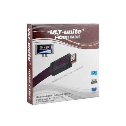 ULT-unite 4K Ultra HD Gold-plated HDMI to HDMI Flat Cable, Cable Length:1.5m(Transparent Purple)-garmade.com