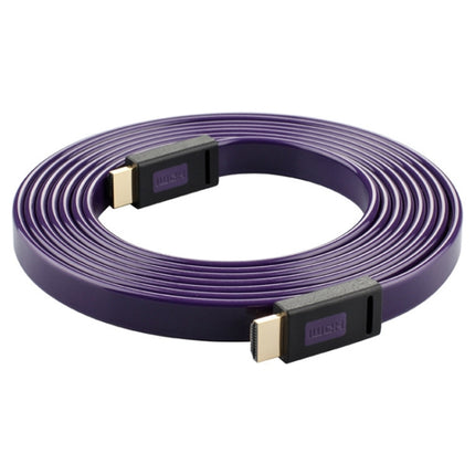 ULT-unite 4K Ultra HD Gold-plated HDMI to HDMI Flat Cable, Cable Length:3m(Transparent Purple)-garmade.com
