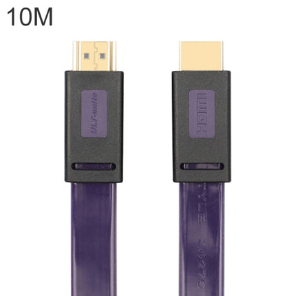 ULT-unite 4K Ultra HD Gold-plated HDMI to HDMI Flat Cable, Cable Length:10m(Transparent Purple)-garmade.com