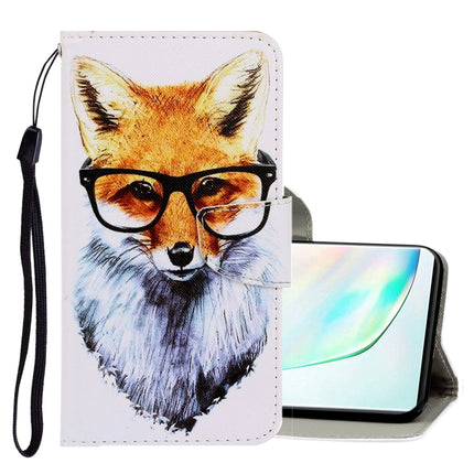For Galaxy Note 10 3D Colored Drawing Horizontal Flip PU Leather Case with Holder & Card Slots & Wallet(Fox)-garmade.com
