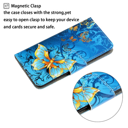 For Galaxy Note 10 3D Colored Drawing Horizontal Flip PU Leather Case with Holder & Card Slots & Wallet(Jade Butterfly)-garmade.com