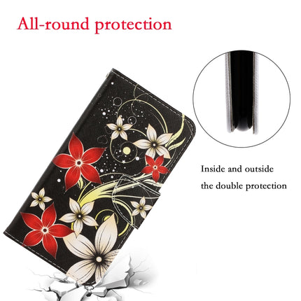 For Galaxy Note 10 3D Colored Drawing Horizontal Flip PU Leather Case with Holder & Card Slots & Wallet(Red Flower)-garmade.com