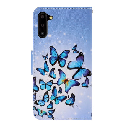 For Galaxy Note 10 3D Colored Drawing Horizontal Flip PU Leather Case with Holder & Card Slots & Wallet(Multiple Butterflies)-garmade.com