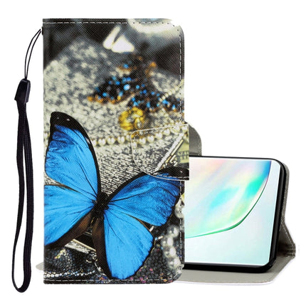 For Galaxy Note 10 3D Colored Drawing Horizontal Flip PU Leather Case with Holder & Card Slots & Wallet(A Butterfly)-garmade.com