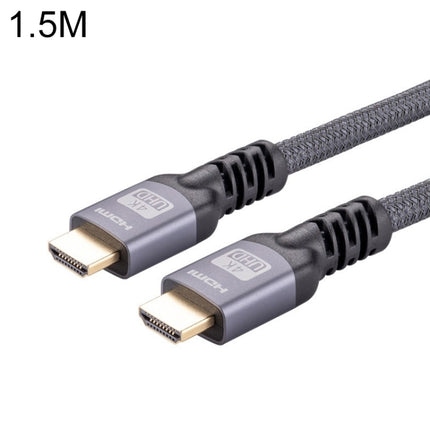 HDMI 2.0 Male to HDMI 2.0 Male 4K Ultra-HD Braided Adapter Cable, Cable Length:1.5m(Grey)-garmade.com