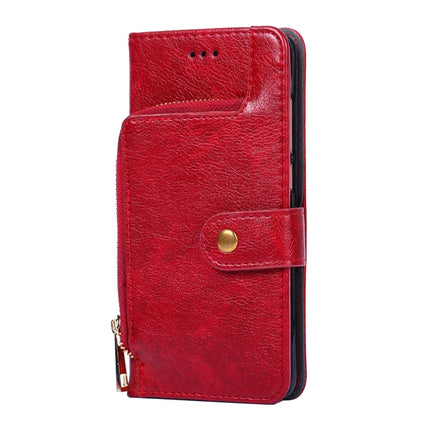 For Samsung Galaxy S22+ 5G Zipper Bag PU + TPU Horizontal Flip Leather Case with Holder & Card Slot & Wallet & Lanyard(Red)-garmade.com