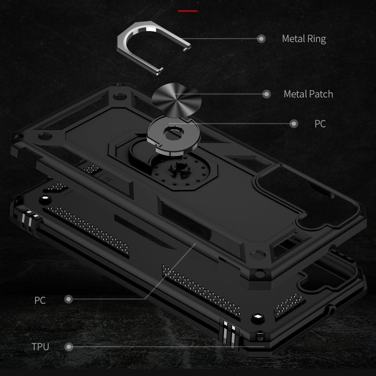 For Samaung Galaxy S22 5G Shockproof TPU + PC Protective Case with 360 Degree Rotating Holder(Black)-garmade.com