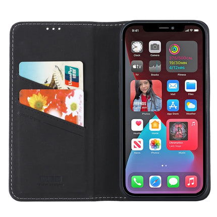 GEBEI PU+TPU Horizontal Flip Protective Case with Holder & Card Slots For iPhone 13 Pro(Black)-garmade.com