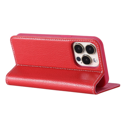 GEBEI PU+TPU Horizontal Flip Protective Case with Holder & Card Slots For iPhone 13 Pro(Rose Red)-garmade.com