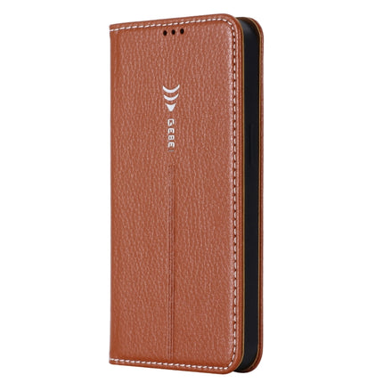 GEBEI PU+TPU Horizontal Flip Protective Case with Holder & Card Slots For iPhone 13 Pro(Brown)-garmade.com