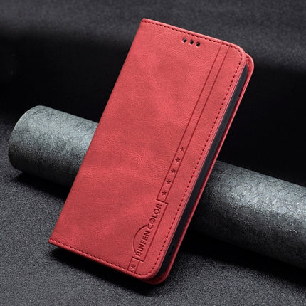 Magnetic RFID Blocking Anti-Theft Leather Case with Holder & Card Slots & Wallet For iPhone 13 mini(Red)-garmade.com