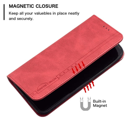 Magnetic RFID Blocking Anti-Theft Leather Case with Holder & Card Slots & Wallet For iPhone 13 Pro(Red)-garmade.com