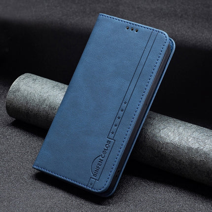 Magnetic RFID Blocking Anti-Theft Leather Case with Holder & Card Slots & Wallet For iPhone 13 Pro(Blue)-garmade.com