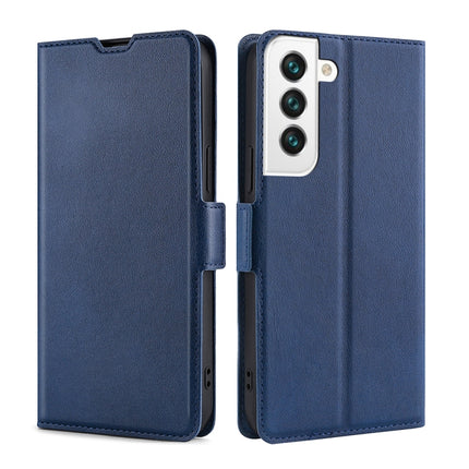 For Samaung Galaxy S22+ 5G Ultra-thin Voltage Buckle PU + TPU Horizontal Flip Leather Case with Holder & Card Slot(Blue)-garmade.com