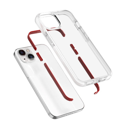 Two-color High Translucent Shockproof Protective Case For iPhone 13 mini(Red)-garmade.com
