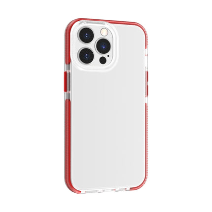 Two-color High Translucent Shockproof Protective Case For iPhone 13 Pro(Red)-garmade.com