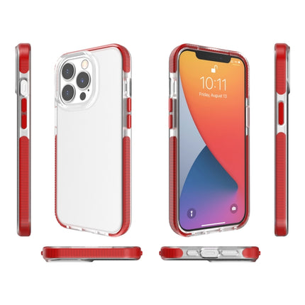 Two-color High Translucent Shockproof Protective Case For iPhone 13 Pro(Red)-garmade.com