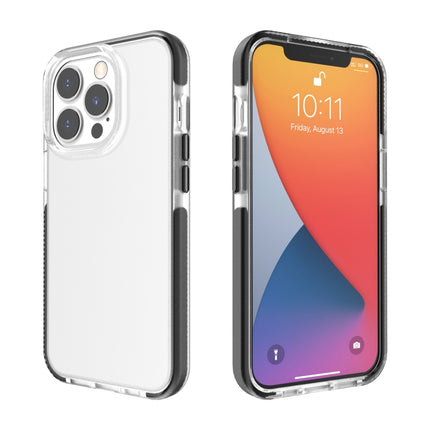 Two-color High Translucent Shockproof Protective Case For iPhone 13 Pro(Black)-garmade.com