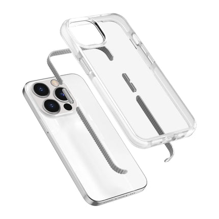 Two-color High Translucent Shockproof Protective Case For iPhone 13 Pro(Grey)-garmade.com