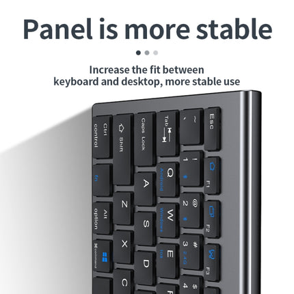 109 Three-mode Wireless Bluetooth Keyboard Mouse Set(Silver)-garmade.com