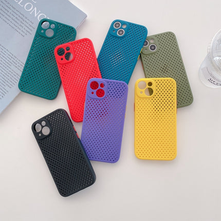 Shockproof Hollow Breathe Protective Case For iPhone 13 Pro(Yellow)-garmade.com