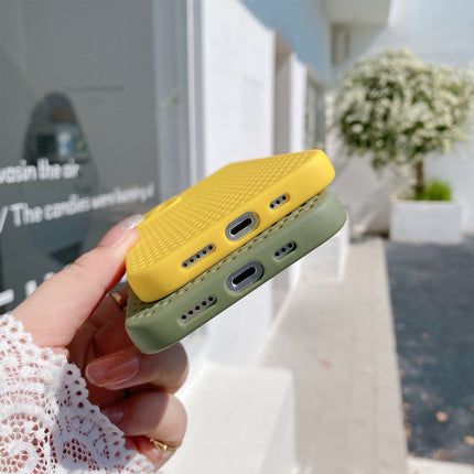 Shockproof Hollow Breathe Protective Case For iPhone 13 Pro(Yellow)-garmade.com