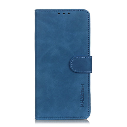 For Samsung Galaxy S22+ 5G KHAZNEH Retro Texture PU + TPU Horizontal Flip Leather Case with Holder & Card Slots & Wallet(Blue)-garmade.com