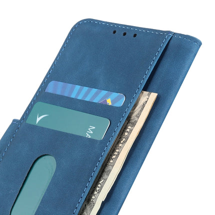 For Samsung Galaxy S22+ 5G KHAZNEH Retro Texture PU + TPU Horizontal Flip Leather Case with Holder & Card Slots & Wallet(Blue)-garmade.com