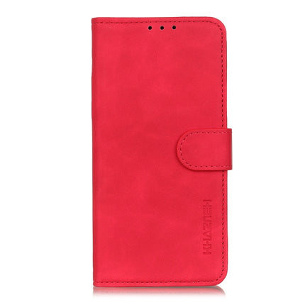 For Samsung Galaxy S22+ 5G KHAZNEH Retro Texture PU + TPU Horizontal Flip Leather Case with Holder & Card Slots & Wallet(Red)-garmade.com