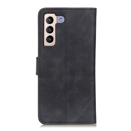 For Samsung Galaxy S22+ 5G KHAZNEH Retro Texture PU + TPU Horizontal Flip Leather Case with Holder & Card Slots & Wallet(Black)-garmade.com