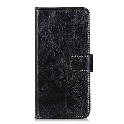 For Samsung Galaxy S22+ 5G Retro Crazy Horse Texture Horizontal Flip Leather Case with Holder & Card Slots & Photo Frame & Wallet(Black)-garmade.com
