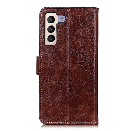 For Samsung Galaxy S22+ 5G Retro Crazy Horse Texture Horizontal Flip Leather Case with Holder & Card Slots & Photo Frame & Wallet(Brown)-garmade.com