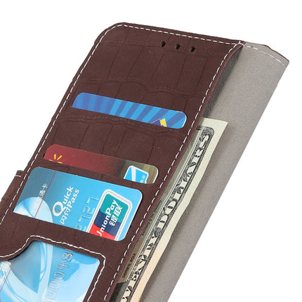 For Samsung Galaxy S22+ 5G Magnetic Crocodile Texture Horizontal Flip Leather Case with Holder & Card Slots & Wallet(Brown)-garmade.com