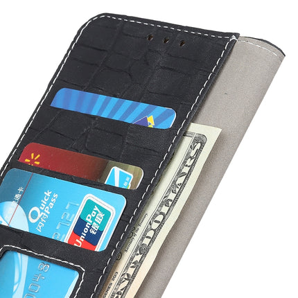 For Samsung Galaxy S22+ 5G Magnetic Crocodile Texture Horizontal Flip Leather Case with Holder & Card Slots & Wallet(Black)-garmade.com
