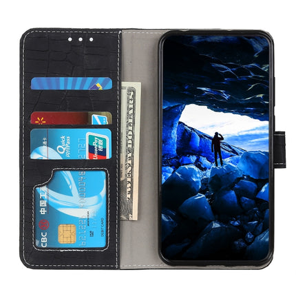 For Samsung Galaxy S22+ 5G Magnetic Crocodile Texture Horizontal Flip Leather Case with Holder & Card Slots & Wallet(Black)-garmade.com