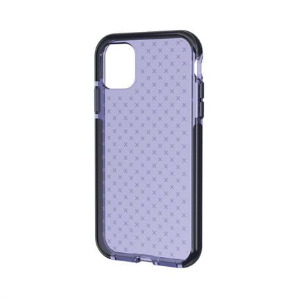 For iPhone 11 Grid Pattern Shockproof Transparent TPU Protective Case(Blue)-garmade.com
