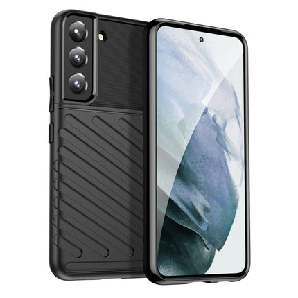 For Samsung Galaxy S22 5G Thunderbolt Shockproof TPU Protective Soft Case(Black)-garmade.com