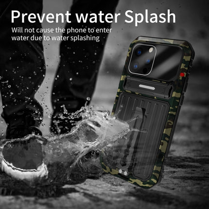 Armor Shockproof Splash-proof Dust-proof Phone Case with Holder For iPhone 13 Pro(Camouflage)-garmade.com