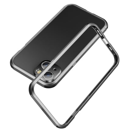 Four Corners Shockproof Metal Frame Phone Case For iPhone 13 Pro(White)-garmade.com