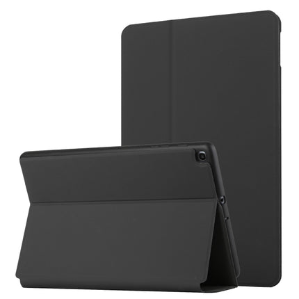 For Samsung Galaxy Tab A 8.0 2019 SM-T290/SM-T295/SM-T297 Dual-Folding Horizontal Flip Tablet Leather Case with Holder & Sleep / Wake-up Function(Black)-garmade.com
