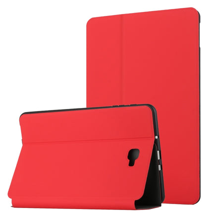 For Samsung Galaxy Tab A 10.1 T580/T585C Dual-Folding Horizontal Flip Tablet Leather Case with Holder (Red)-garmade.com