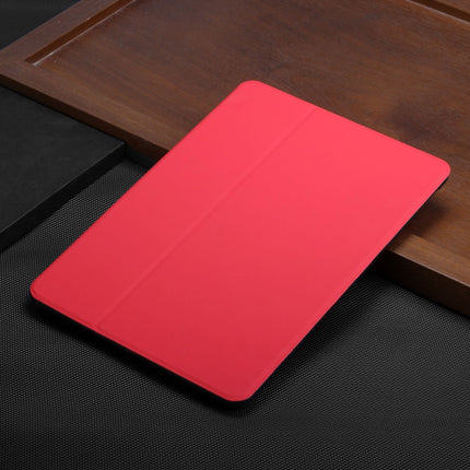 For Samsung Galaxy Tab A 10.1 T580/T585C Dual-Folding Horizontal Flip Tablet Leather Case with Holder (Red)-garmade.com