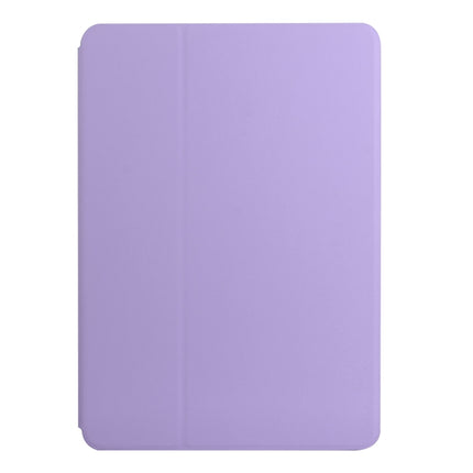 For Samsung Galaxy Tab E 9.6 T560/T561/T565/T567V Dual-Folding Horizontal Flip Tablet Leather Case with Holder (Light Purple)-garmade.com