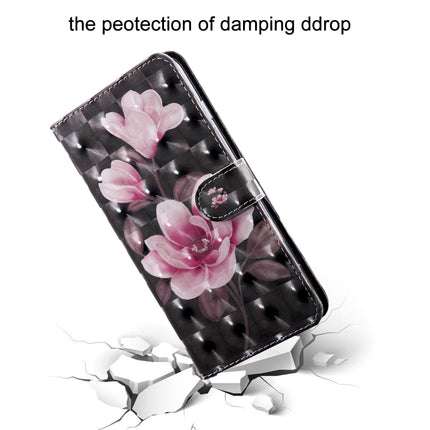 For Samaung Galaxy S22+ 5G 3D Painted Pattern Horizontal Flip Leather Phone Case with Holder & Lanyard(Pink Flower)-garmade.com