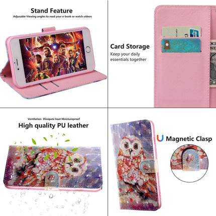 For Samaung Galaxy S22+ 5G 3D Painted Pattern Horizontal Flip Leather Phone Case with Holder & Lanyard(Color Owl)-garmade.com