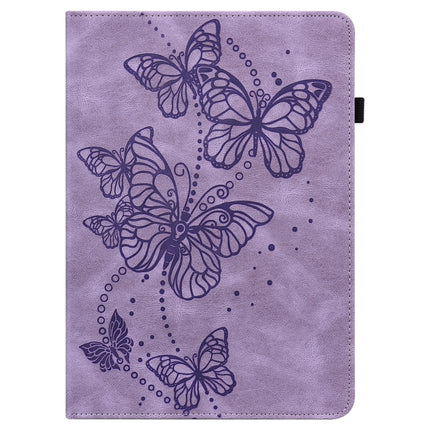 For Samsung Galaxy Tab A7 Lite T220/T225 Embossed Butterfly Pattern Horizontal Flip Leather Tablet Case(Purple)-garmade.com
